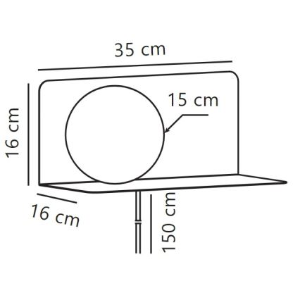 Nordlux - Aplique con estante LILIBETH 1xE14/25W/230V blanco