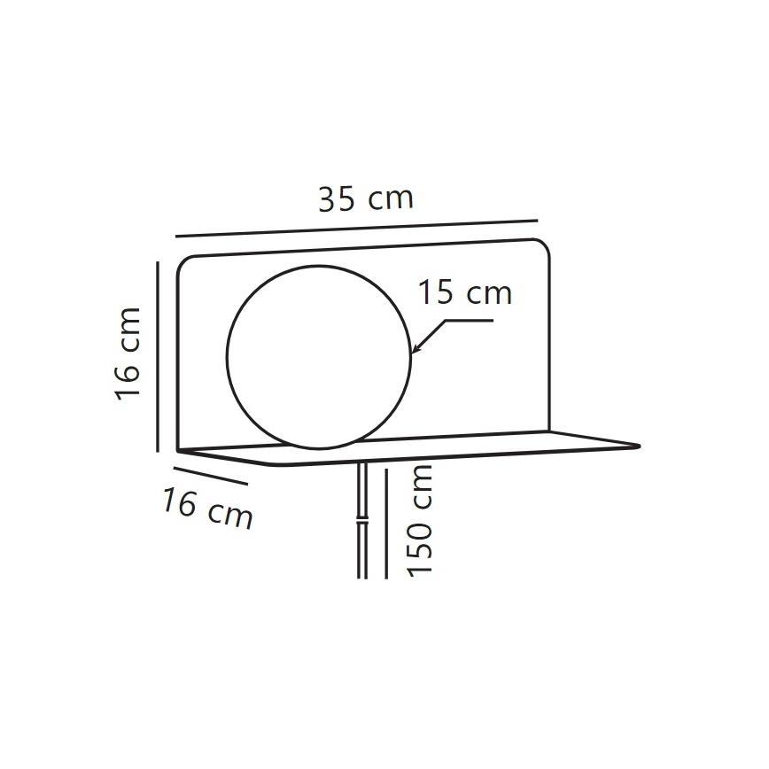 Nordlux - Aplique con estante LILIBETH 1xE14/25W/230V blanco