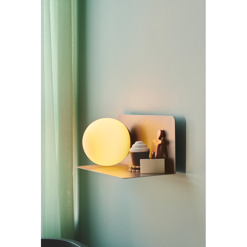 Nordlux - Aplique con estante LILIBETH 1xE14/25W/230V marrón