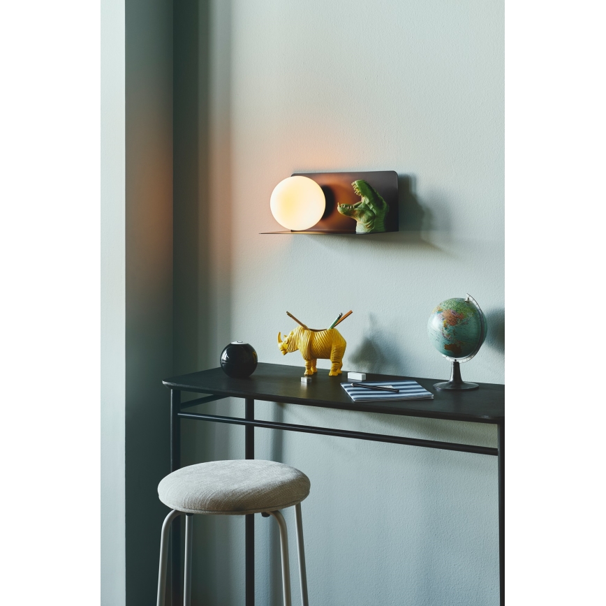 Nordlux - Aplique con estante LILIBETH 1xE14/25W/230V negro