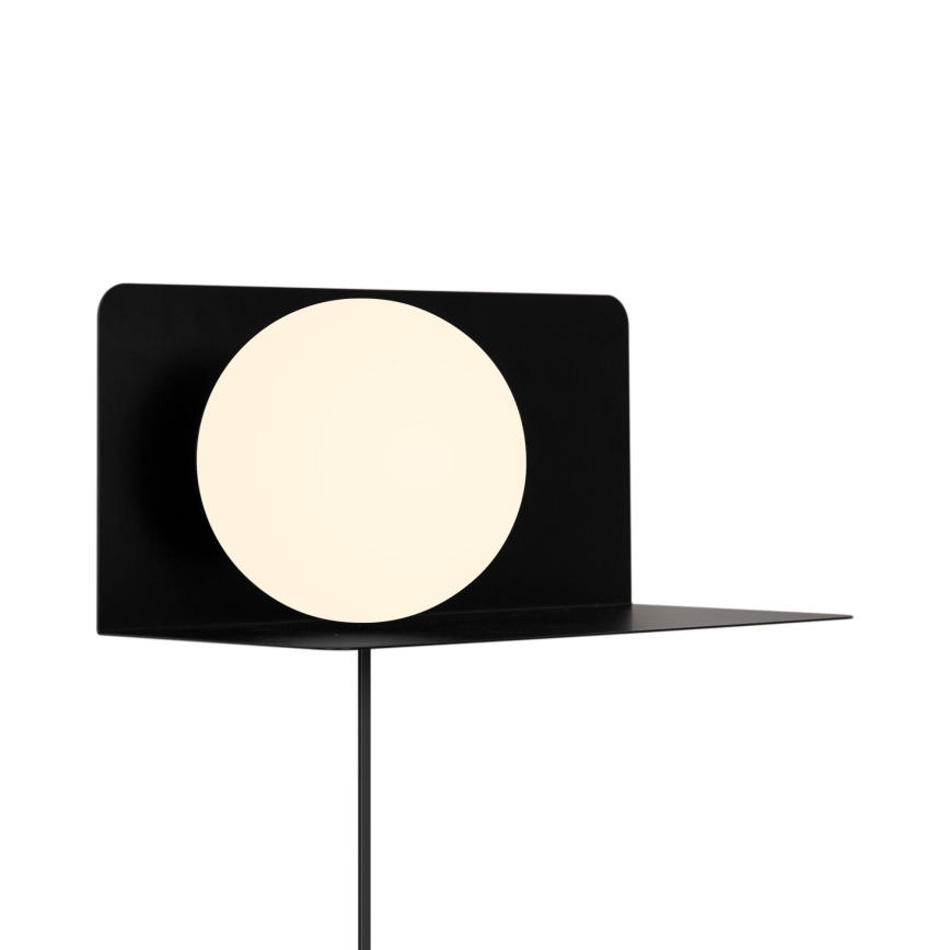 Nordlux - Aplique con estante LILIBETH 1xE14/25W/230V negro