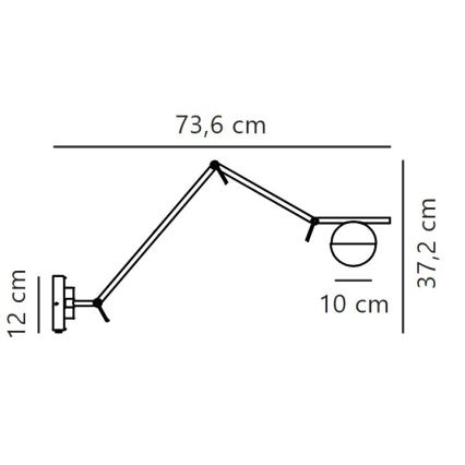 Nordlux - Aplique CONTINA 1xG9/5W/230V latón