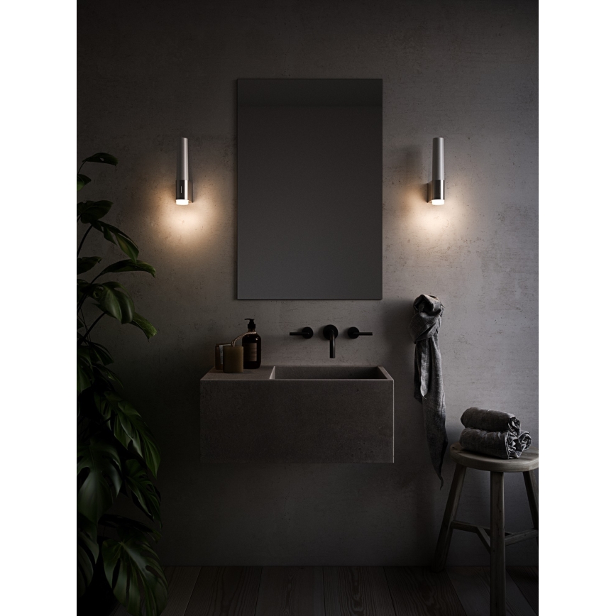 Nordlux - Aplique de baño LED regulable HELVA LED/6,8W/230V IP44 CRI 90 cromo brillante