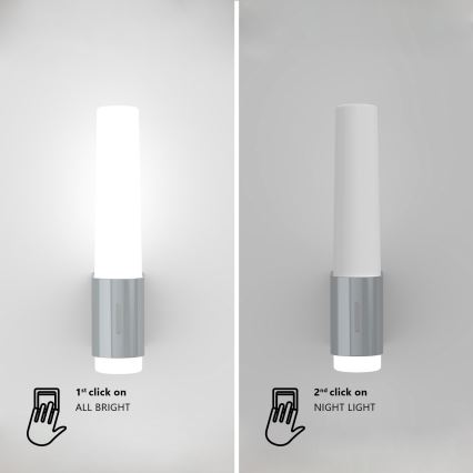 Nordlux - Aplique de baño LED regulable HELVA LED/6,8W/230V IP44 CRI 90 cromo brillante
