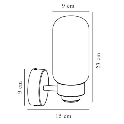 Nordlux - Aplique de baño TUTAN 1xE14/25W/230V IP44 latón