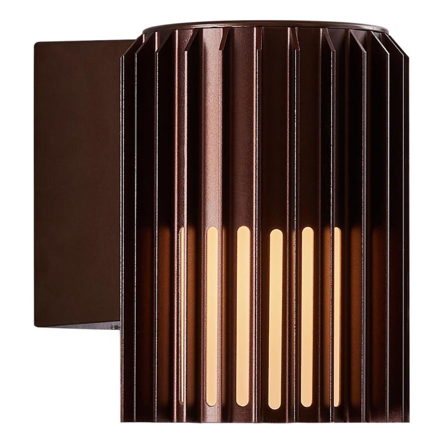 Nordlux - Aplique de exterior ALUDRA 1xE27/15W/230V marrón
