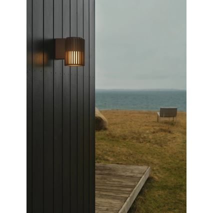 Nordlux - Aplique de exterior ALUDRA 1xE27/15W/230V marrón