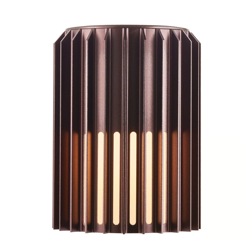 Nordlux - Aplique de exterior ALUDRA 1xE27/15W/230V marrón