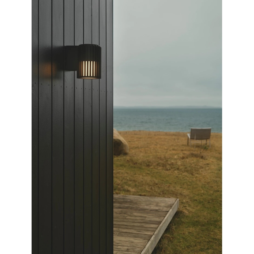 Nordlux - Aplique de exterior ALUDRA 1xE27/15W/230V negro