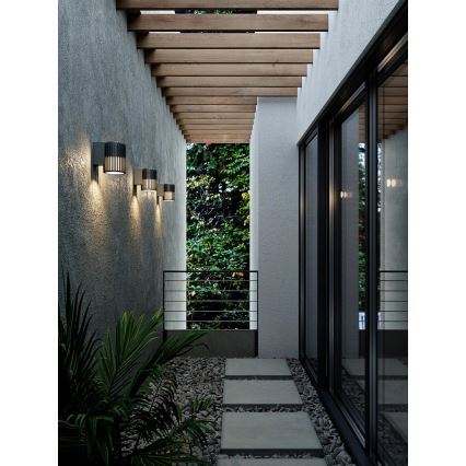 Nordlux - Aplique de exterior ALUDRA 1xE27/15W/230V negro