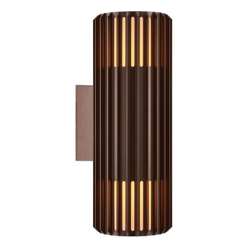 Nordlux - Aplique de exterior ALUDRA 2xE27/15W/230V IP54 marrón