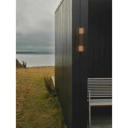 Nordlux - Aplique de exterior ALUDRA 2xE27/15W/230V IP54 marrón