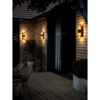 Nordlux - Aplique de exterior ALUDRA 2xE27/15W/230V IP54 marrón