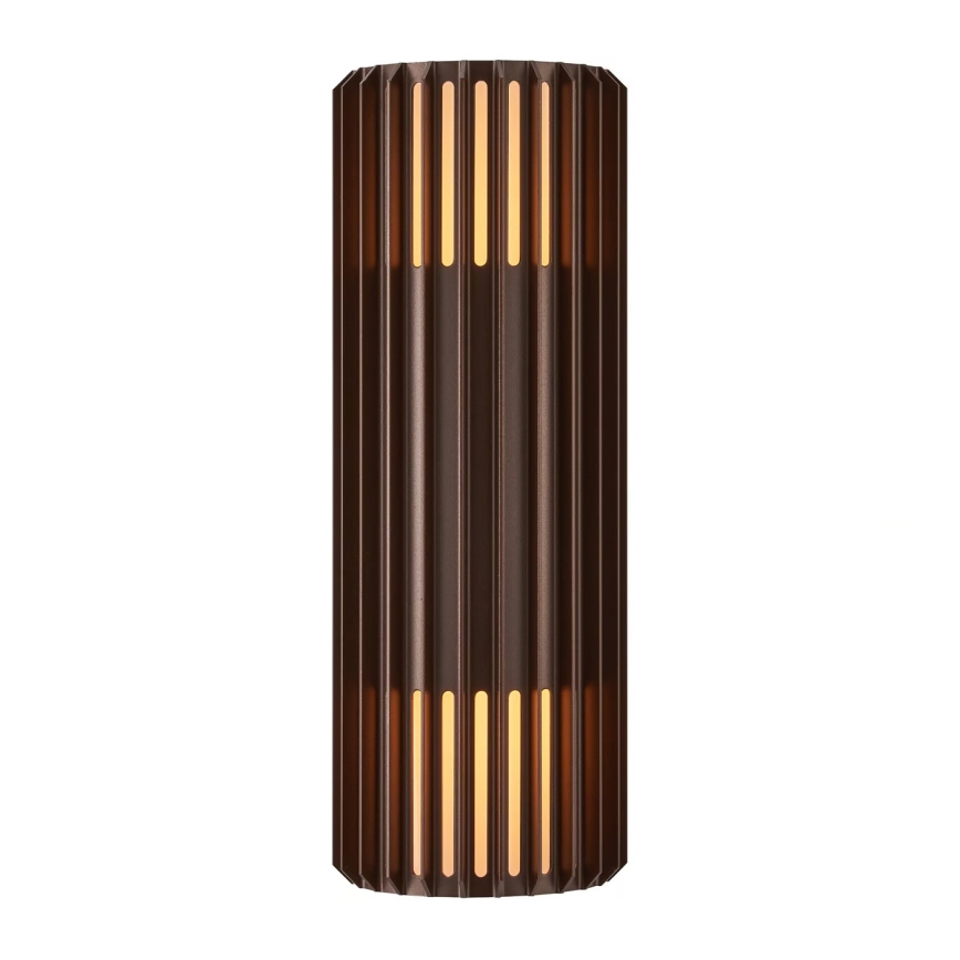 Nordlux - Aplique de exterior ALUDRA 2xE27/15W/230V IP54 marrón