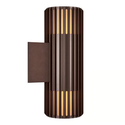 Nordlux - Aplique de exterior ALUDRA 2xE27/15W/230V IP54 marrón
