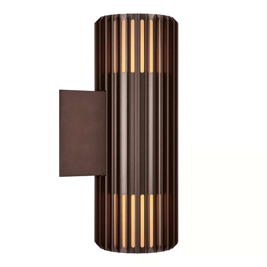 Nordlux - Aplique de exterior ALUDRA 2xE27/15W/230V IP54 marrón