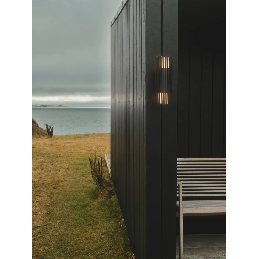 Nordlux - Aplique de exterior ALUDRA 2xE27/15W/230V IP54 negro