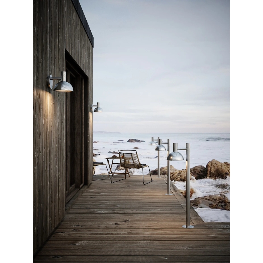 Nordlux - Aplique de exterior ARKI 1xE27/20W/230V IP54 plata