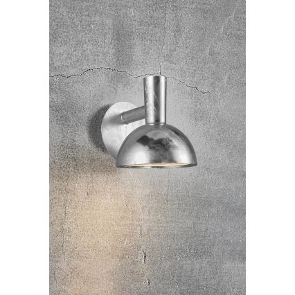 Nordlux - Aplique de exterior ARKI 1xE27/20W/230V IP54 plata