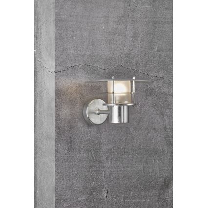 Nordlux - Aplique de exterior BASTIA 1xE14/12W/230V IP54 cromo mate