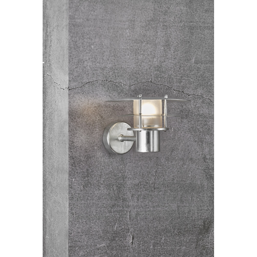 Nordlux - Aplique de exterior BASTIA 1xE14/12W/230V IP54 cromo mate