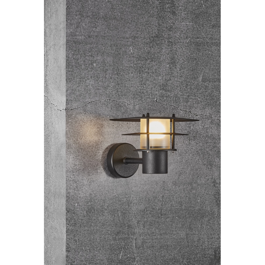Nordlux - Aplique de exterior BASTIA 1xE14/12W/230V IP54 negro