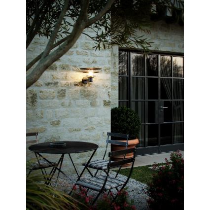 Nordlux - Aplique de exterior BASTIA 1xE27/20W/230V IP54 negro