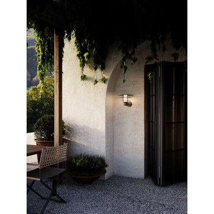Nordlux - Aplique de exterior BASTIA 1xE27/20W/230V IP54 negro