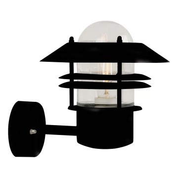 Nordlux - Aplique de exterior BLOKHUS 1xE27/60W/230V IP54 negro