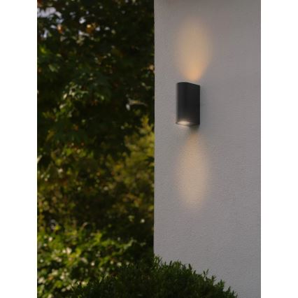 Nordlux - Aplique de exterior DION 2xGU10/25W/230V IP44 negro