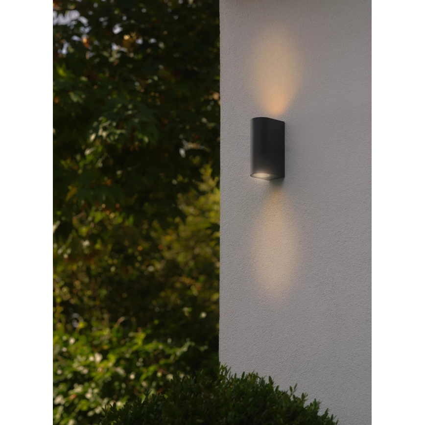 Nordlux - Aplique de exterior DION 2xGU10/25W/230V IP44 negro