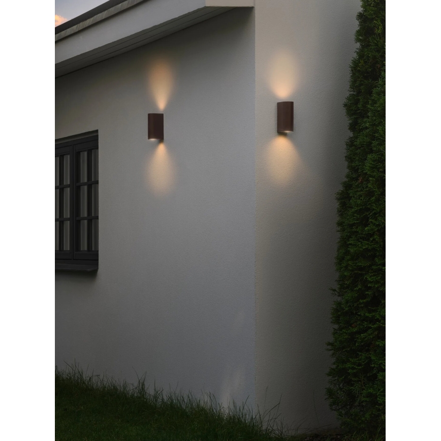 Nordlux - Aplique de exterior DION 2xGU10/25W/230V IP44 rezavá