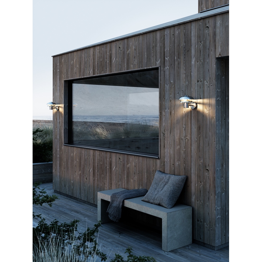 Nordlux - Aplique de exterior KURNOS 1xE14/12W/230V IP54 cromo mate