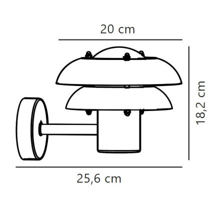 Nordlux - Aplique de exterior KURNOS 1xE14/12W/230V IP54 cromo mate
