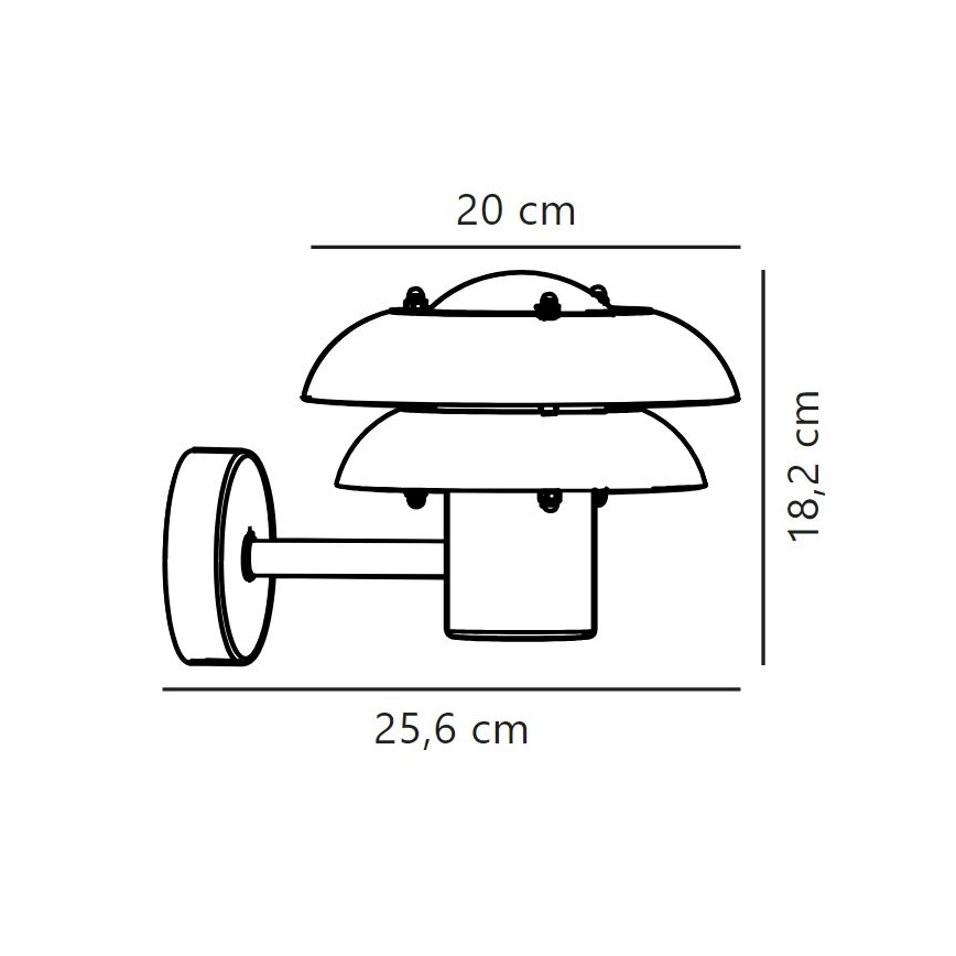 Nordlux - Aplique de exterior KURNOS 1xE14/12W/230V IP54 cromo mate