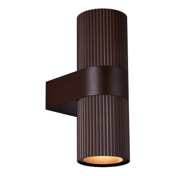 Nordlux - Aplique de exterior KYKLOP 2xGU10/25W/230V IP54 marrón
