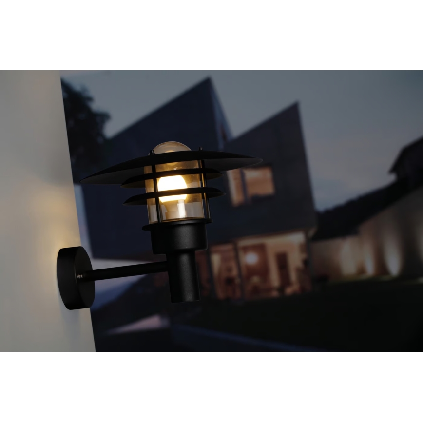 Nordlux - Aplique de exterior LONSTRUP 1xE27/60W/230V IP44 negro
