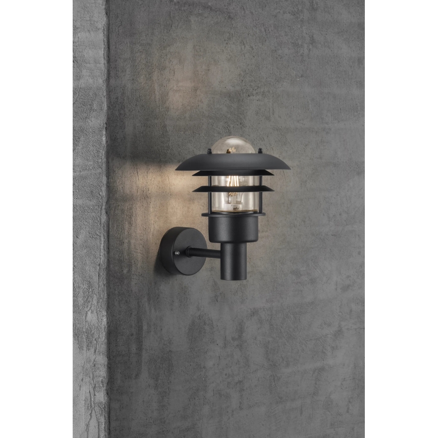 Nordlux - Aplique de exterior LONSTRUP 1xE27/60W/230V IP44 negro