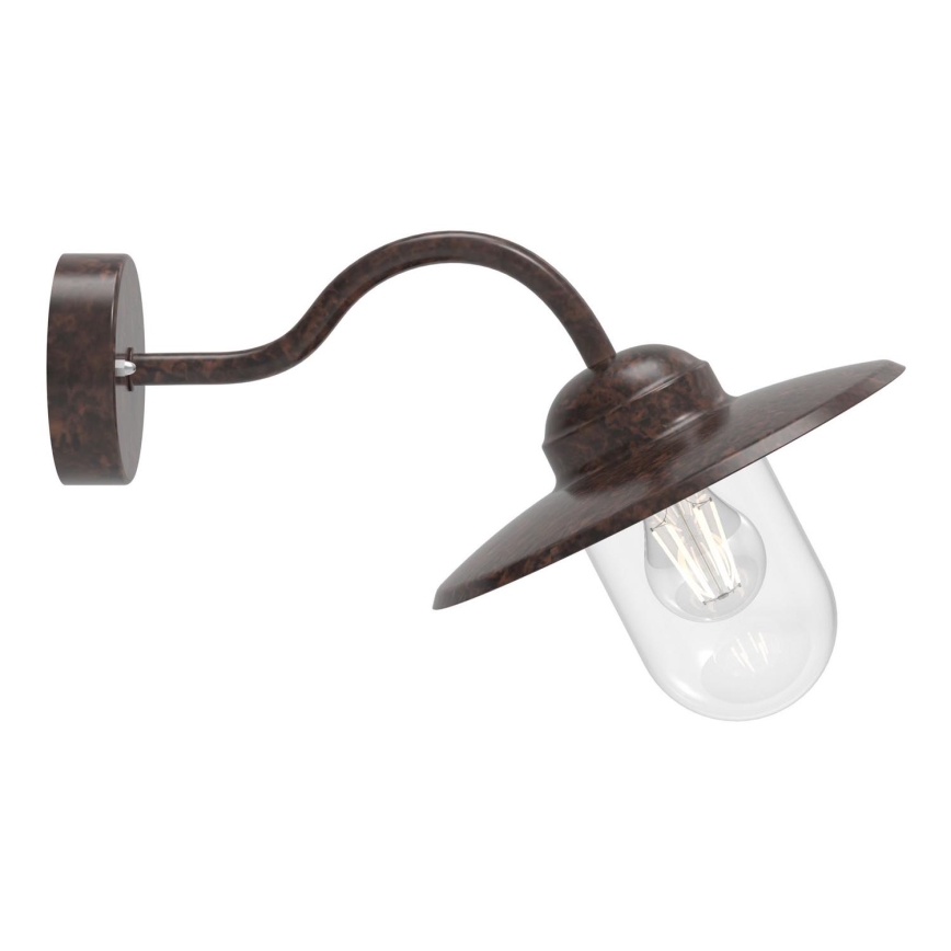 Nordlux - Aplique de exterior LUXEMBOURG 1xE27/60W/230V IP54 marrón/pátina