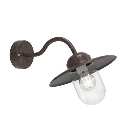 Nordlux - Aplique de exterior LUXEMBOURG 1xE27/60W/230V IP54 marrón/pátina