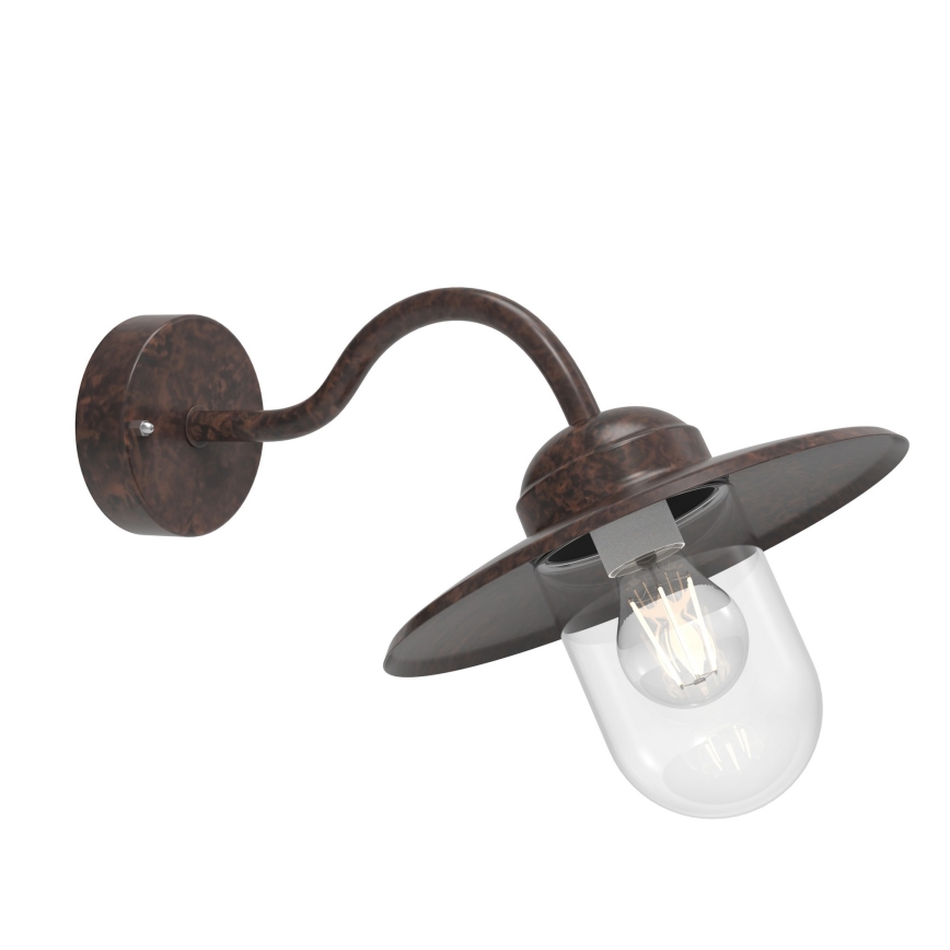 Nordlux - Aplique de exterior LUXEMBOURG 1xE27/60W/230V IP54 marrón/pátina