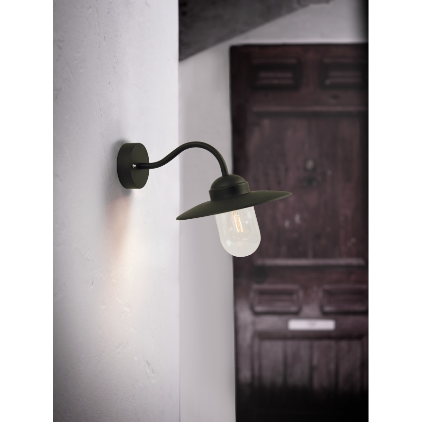Nordlux - Aplique de exterior LUXEMBOURG 1xE27/60W/230V IP54 negro