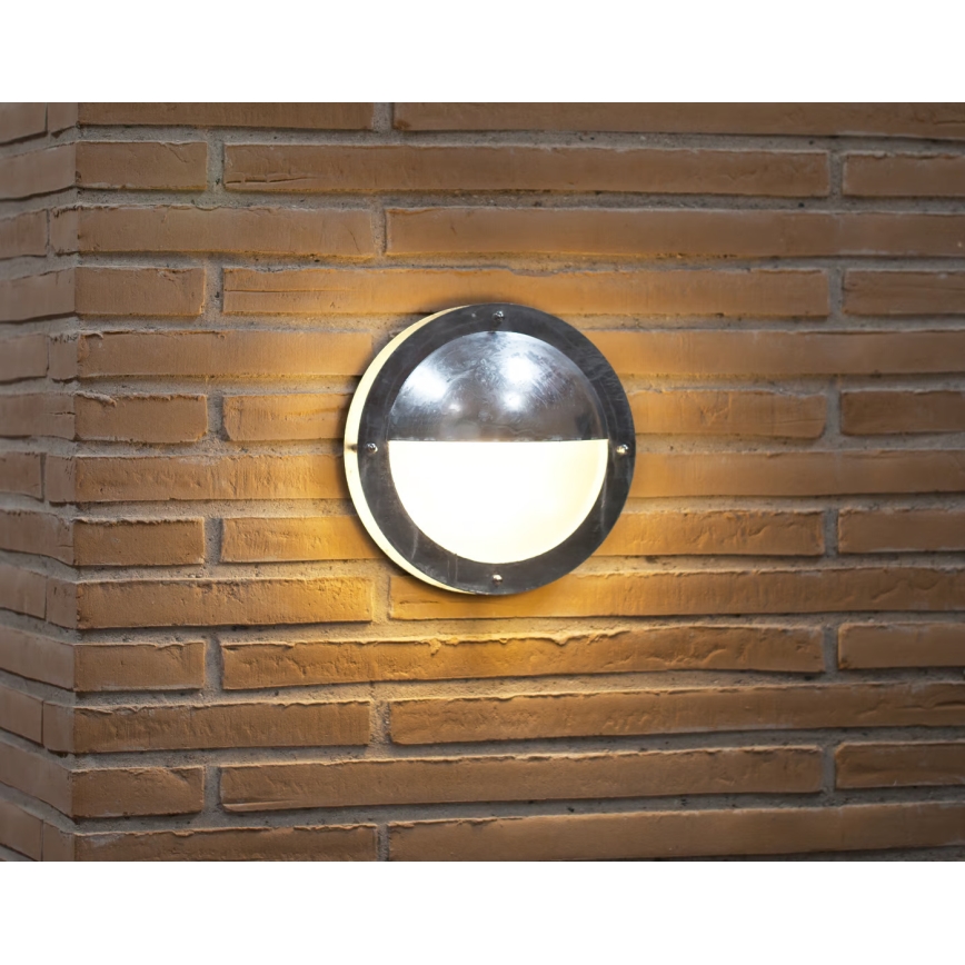 Nordlux - Aplique de exterior MALTA 1xE27/60W/230V IP54 plata