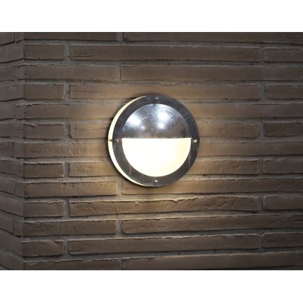 Nordlux - Aplique de exterior MALTA 1xE27/60W/230V IP54 plata