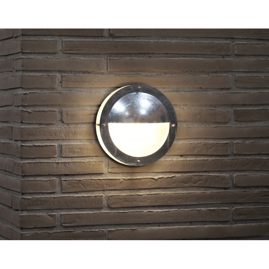 Nordlux - Aplique de exterior MALTA 1xE27/60W/230V IP54 plata