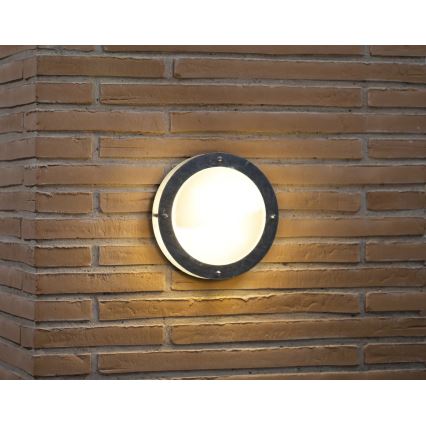 Nordlux - Aplique de exterior MALTA 1xE27/60W/230V plata