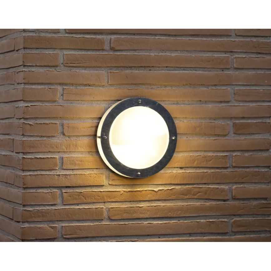 Nordlux - Aplique de exterior MALTA 1xE27/60W/230V plata