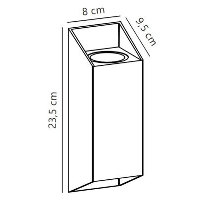 Nordlux - Aplique de exterior NICO 2xGU10/25W/230V IP54 antracita
