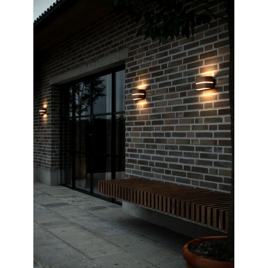 Nordlux - Aplique de exterior SIBELIS 1xE27/10W/230V IP44 marrón