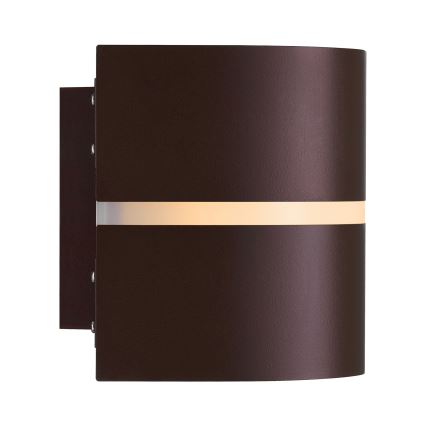Nordlux - Aplique de exterior SIBELIS 1xE27/10W/230V IP44 marrón